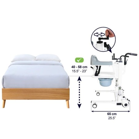 Silla para Transferencias Y WC Regulable en Altura KMINA