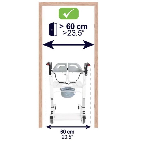 Silla para Transferencias Y WC Regulable en Altura KMINA