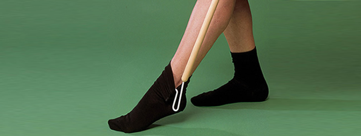 Adaptación para ponerse medias calcetines Adulto Mayor Discapacidad 